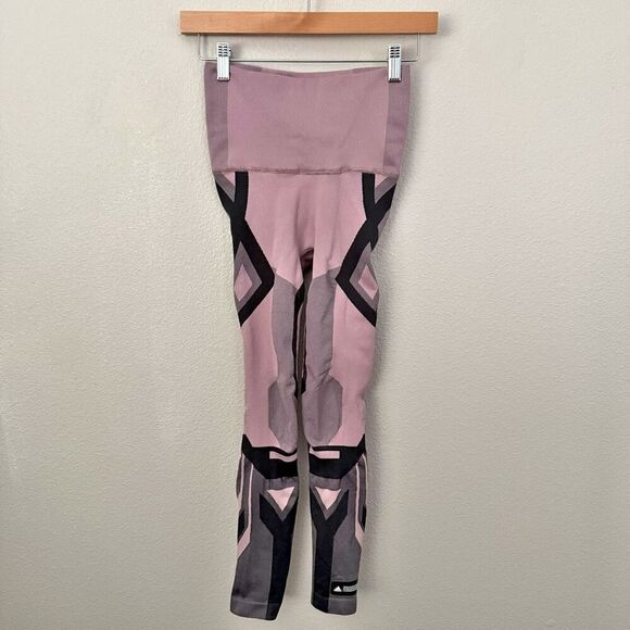 ADIDAS | Formotion Compression Sculpt Two-Tone Tights Magic Mauve Carbon | Small - Picture 4 of 10